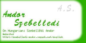 andor szebelledi business card